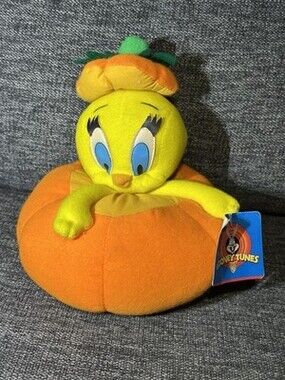 Ace Looney Tunes Warner Bros 1997 Tweety Bird In Pumpkin Halloween Plush